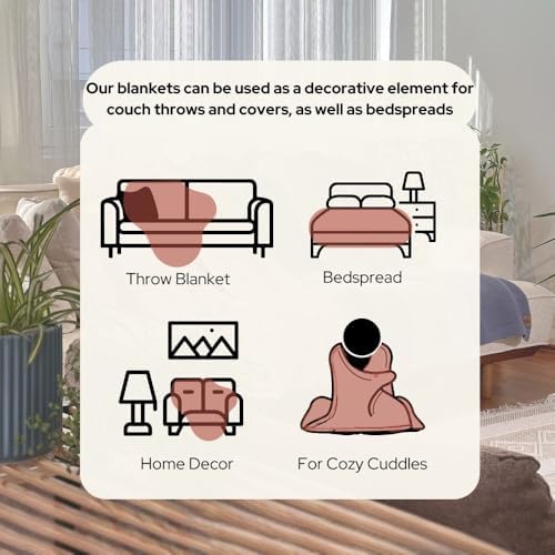 Dalisa Alina GOTS Organic Cotton Throw Blanket, Amberglow, 80x90 in
