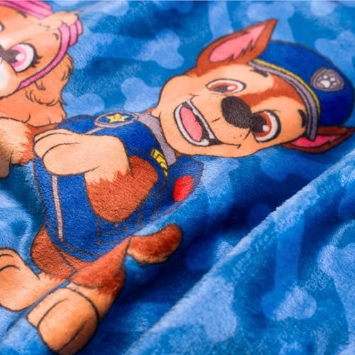 Franco Paw Patrol Kids Sports Soccer Throw, 46 in x 60 in, Soft Plush Blanket for Couch, Bed, or Sporting Events, (Officially Licensed Product)