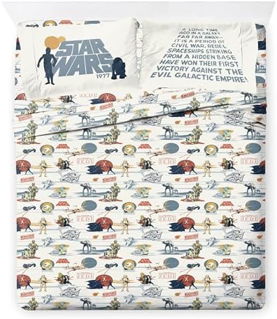 Jay Franco Star Wars Full Comforter Set 7 Piece Soft Bedding for Boys, Blue