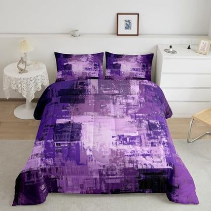 Feelyou Buffalo Check Ombre Comforter Set Queen Size Kids Duvet