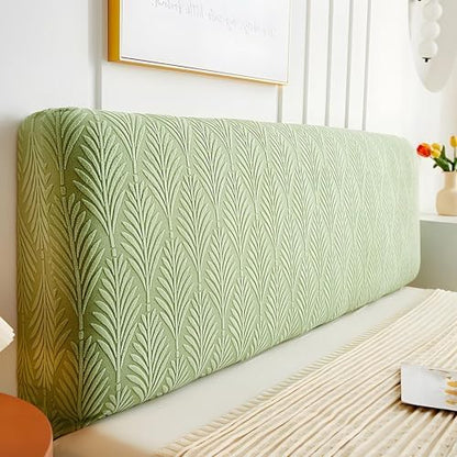 EFELIM Stretch Headboard Covers for Queen Cal King Size Bed Headboard Slipcover, Jacquard Bed Head Cover Dustproof Protector Cover for Bedroom Décor (Matcha,47.2in)