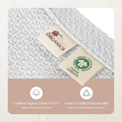 100% Organic Cotton Blanket - GOTS & Fairtrade Certified Organic Cotton Throw Blanket for Bed with a Heavy & Breathable Single Knit Weave - Great as Bedspread or Coverlet (White, Twin)