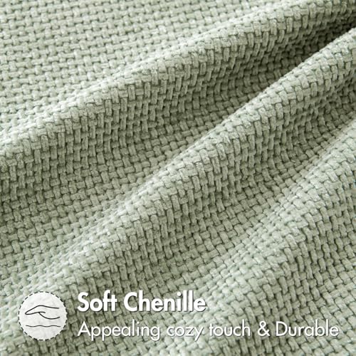 MIULEE Decorative Couch Throw Pillow Covers 18x18 Inch Light Green 2 Pack