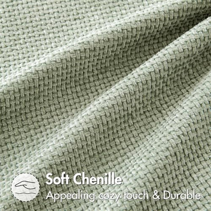 MIULEE Decorative Couch Throw Pillow Covers 20x20 Inch Light Green 2 Pack