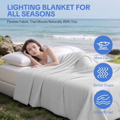 HOMBYS Cooling Comforter for Hot Sleepers,Breathable Blanket with Silicone