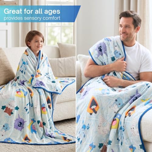 Pokemon Anime Gaming Cooling Throw Blanket for Hot Sleepers, 50 x 70 Inch Lightweight All-Season Throw, Soft Breathable Cooling Fabric for Couch, Bed, (Officially Licensed Product) by Franco Calm