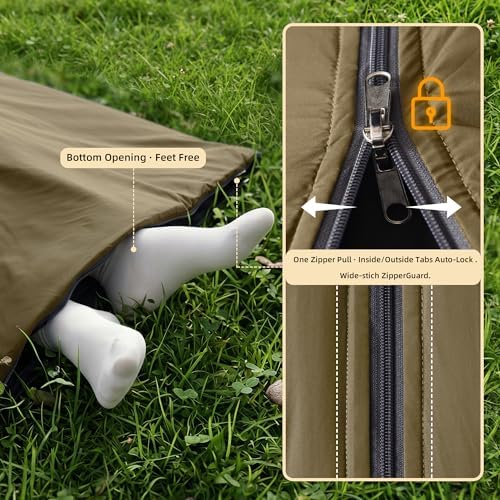Lightweight Compact Adult Sleeping Bag for Backpacking, Camping & Hiking