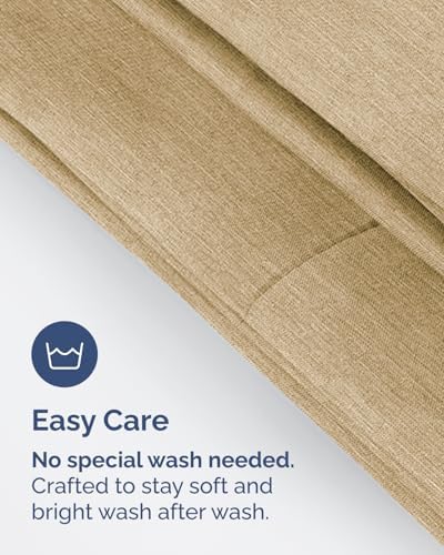 King Pillow Cases Set of 6 - Ultra Soft Pillowcase Covers - Heathered Tan