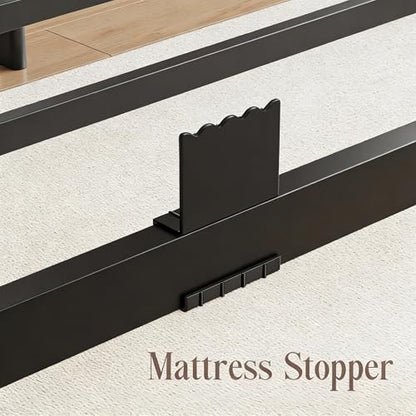Queen Metal Bed Frame 14 Inch, Heavy Duty Platform, No Box Spring Needed