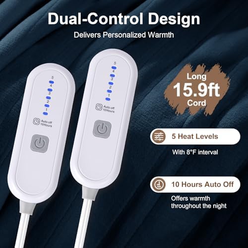 Heated Blanket King Size - Dual Control King Electric Blanket
