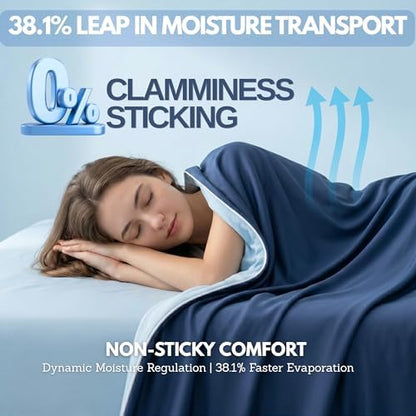 Eastsora Cooling Comforter Queen Size, Cooling Blanket for Hot Sleepers, Q-Max 0.45 Reversible Summer Comforter, Lightweight Breathable Bedding for Warm Nights & Night Sweats