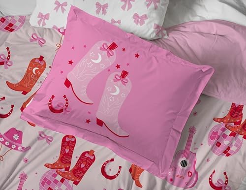 Trend Collector Cowgirl Full Comforter Set 7 Piece Kids Bedding, Pink