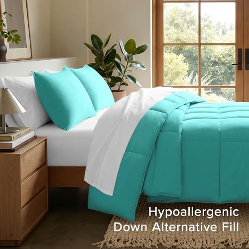 Bare Home Comforter Set - 1800 Ultra Soft (Twin/Twin XL, Turquoise)