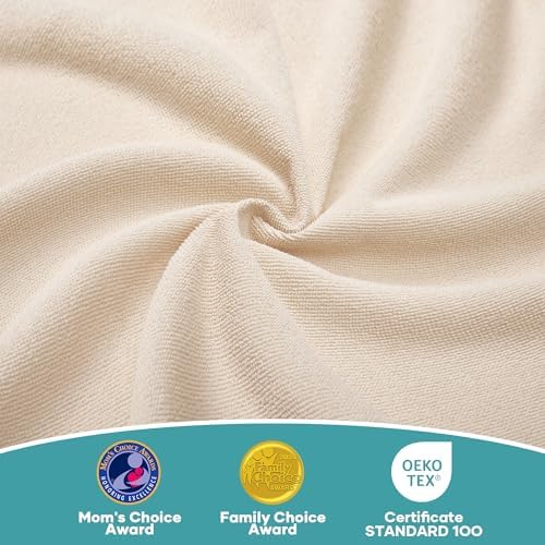 OhGeni Waterproof Mattress Protector, Queen Size Mattress Pad Fitted with Deep Pocket 6"-18", Breathable Noiseless Soft, Washable DirtProof Mattress Cover, Beige, More Than 99 pcs fibers, Daybed Cover