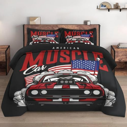 Pamnest Twin Comforter Set, 2 Pieces American Flag Bedding, All Season