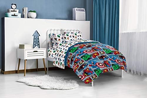 Marvel Comics Iron Man Queen Comforter Set 5 Piece Kids Bedding, Multi