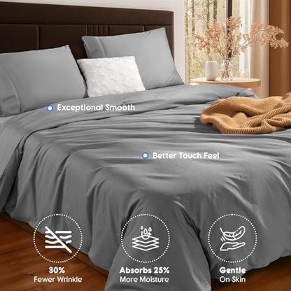 SONORO KATE 1000 Series 100% Egyptian Cotton Queen Duvet Cover Set,3PC