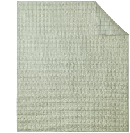 Levtex Home Cloud Waffle - Throw - Waffle Textured - Desert Sage - Throw (50x60in.) - Cotton
