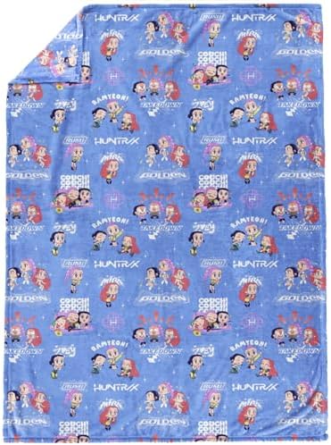 Jay Franco Kids Plush Throw Blanket – Ultra Soft Cozy Plush Fleece for Bed, Couch, Sofa, Home Décor, Official Licensed Huntrix, Purple - Kpop Demon Hunters, 60x90 - Large Blanket