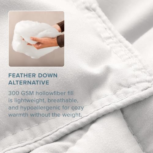 Bare Home Comforter Set - 1800 Ultra Soft (King, Antique White)