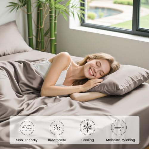 Love's cabin 100% Rayon Derived from Bamboo, King Size Sheet Set, 6 Pieces