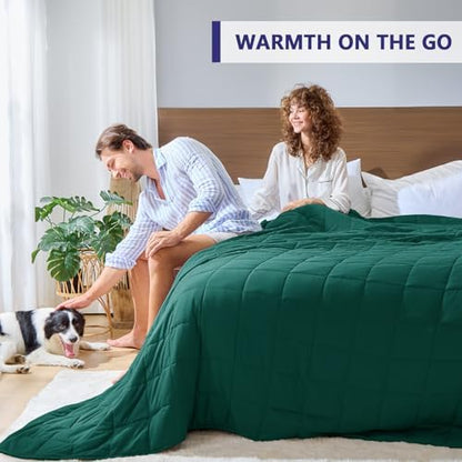 yescool King Size Weighted Blanket for Adults 20lbs, 80” x 87”, Green