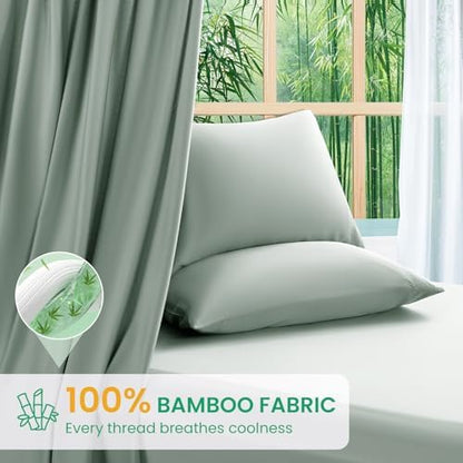 SONORO KATE 100% Viscose Derived from Bamboo_Sheets Cal King Size,4PC
