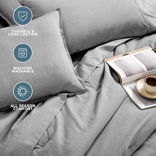 Bare Home Bed-in-A-Bag 7 Piece Set (Cal King, Heathered Charcoal)