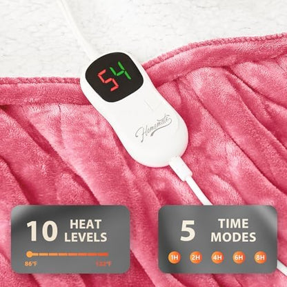 Homemate Heated Electric Blanket Twin 62"x84" Heating Throw Blanket