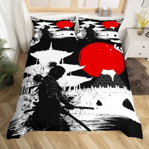 Feelyou Samurai Duvet Cover Full Size Boys Girls Teens