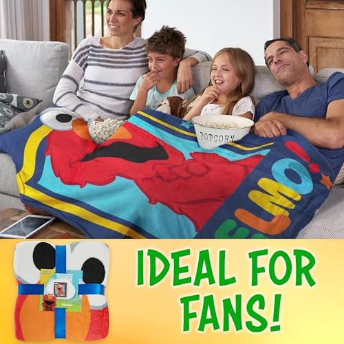 Get Trend Sesame Street Elmo Fleece Throw Blanket for Boys, Girls, 51x59in