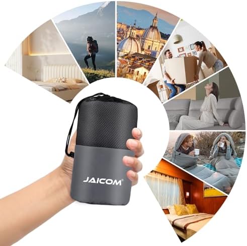 JAICOM Sleeping Bag Liner, Travel Sheets Ultralight Summer Sleeping Bag