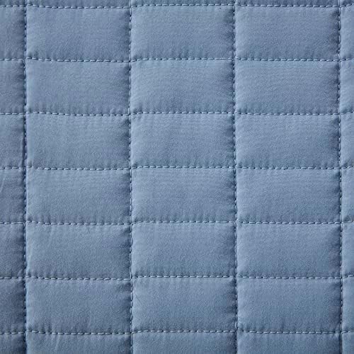 Comfort Spaces Daybed Cover- Luxe Double Sided -Quilting, All Season Cozy Bedding with Bedskirt, Matching Shams, 75'x39' Blue 5 Piece