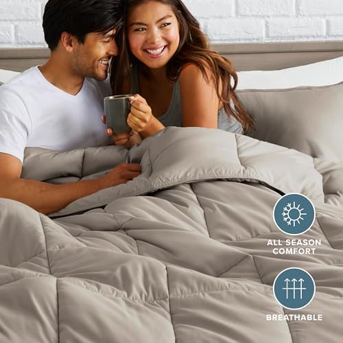 Bare Home Comforter Set - 1800 Ultra Soft (Cal King, Khaki)