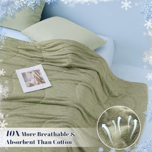 PHF Cooling Comforter, Rayon from Bamboo Soft Breathable Quilted Blanket