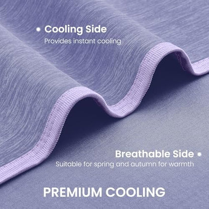 Topcee Cooling Blanket for Night Sweats Absorbs Heat to Keep Adults, Children Cool on Warm Nights, Q-Max 0.5 Cooling Blankets for Hot Sleepers, Ultra-Cool Lightweight Sofa Throw Blanket (50"x70")