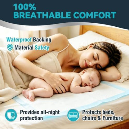 AAY Extra Large 40"x36" Disposable Underpads for Incontinence, 100 Count