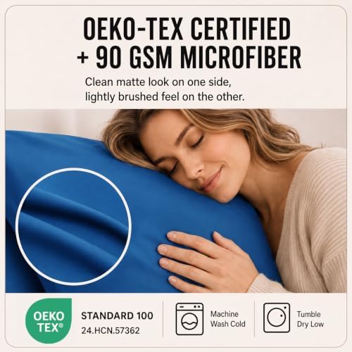CozyLux King Size Sheets Set 6-Piece, 21-Inch Deep Pocket, Soft Feel
