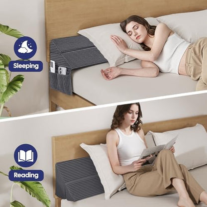 Bed Wedge Pillow for Headboard, Full Size Gap Filler Mattress