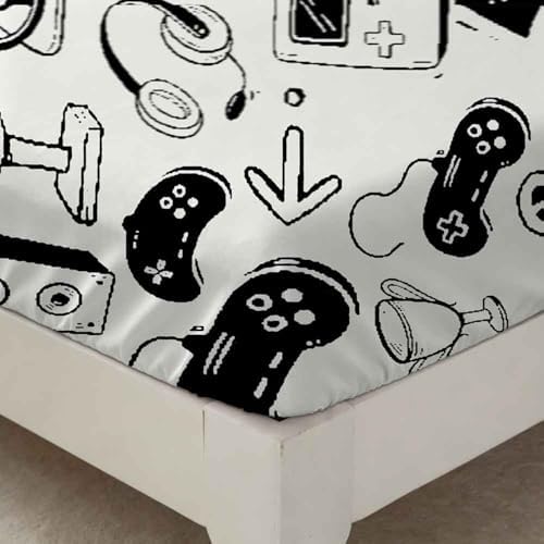 SDY 7 Piece Gamer Bedding Set Full - Cozy Gaming Comforter Sets and Gamer Bed Set for Boys, Bed in a Bag Full, Suitable for Girls and Kids