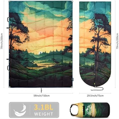 Camping Blanket Puffy Camp Blanket Large Outdoor Blanket