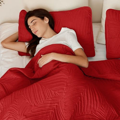 Exclusivo Mezcla Lightweight Full Queen Quilt Bedding Set, Soft Microfiber