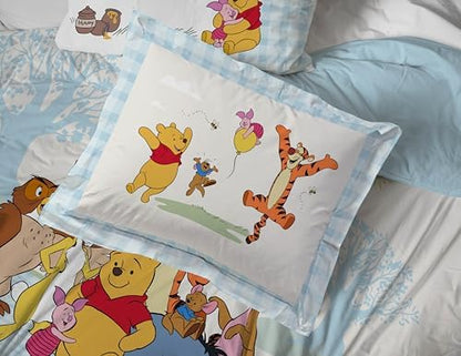 Disney Winnie The Pooh Twin Comforter Set 5 Piece Kids Bedding, White