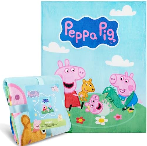 Get Trend Peppa Pig Fleece Throw Blanket for Girls, Kids, 51 x 59 in