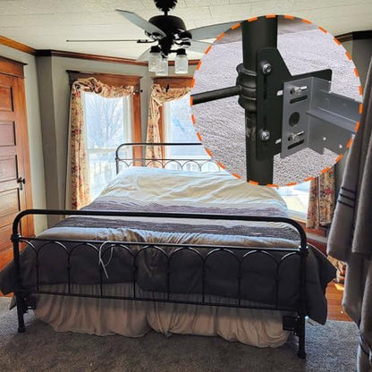 Full to Queen Conversion Kit, 4 PCS Headboard Brackets for Metal Bed Frame