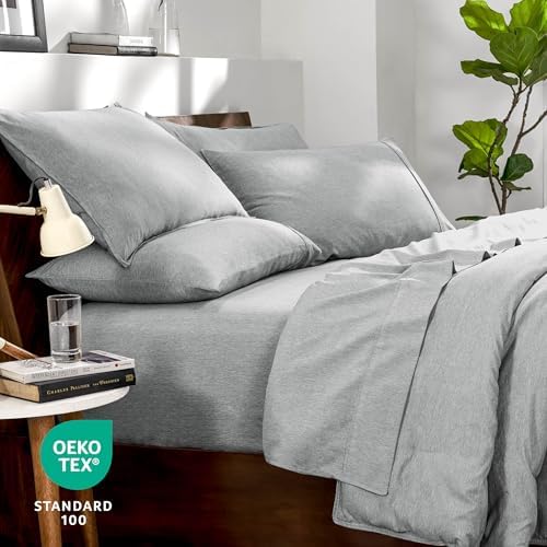 Bare Home Bed-in-A-Bag 7 Piece Set (King, Heathered Pewter)