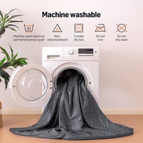 Amazon Basics Cooling Comforter, Soft Lightweight Waffle Weave Blanket for Hot Sleepers, Summer & All Season Bedding to Keep Cool for Night Sweats, 106"x90", King, Dark Gray