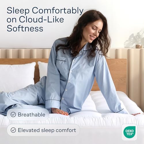 Niagara Sleep Solution 100% Cotton Top Cal King Mattress Pad, Pillow Top
