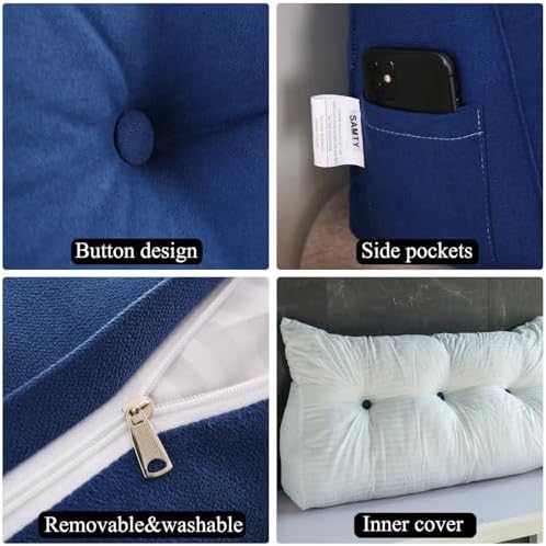 SAMTY Wedge Headboard Pillow Cal King for Bed Sitting Up, Back Pillow