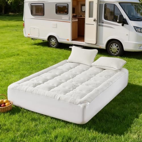 BEDLORE RV Queen Mattress Topper , Pillow Top Mattress Pad
